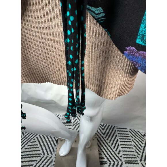 Vintage Très Paquette Byer California Womens Jacket L Shoulder Pads Ties - Picture 11 of 16